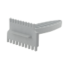 Plastic scraper for excluders, reinforced